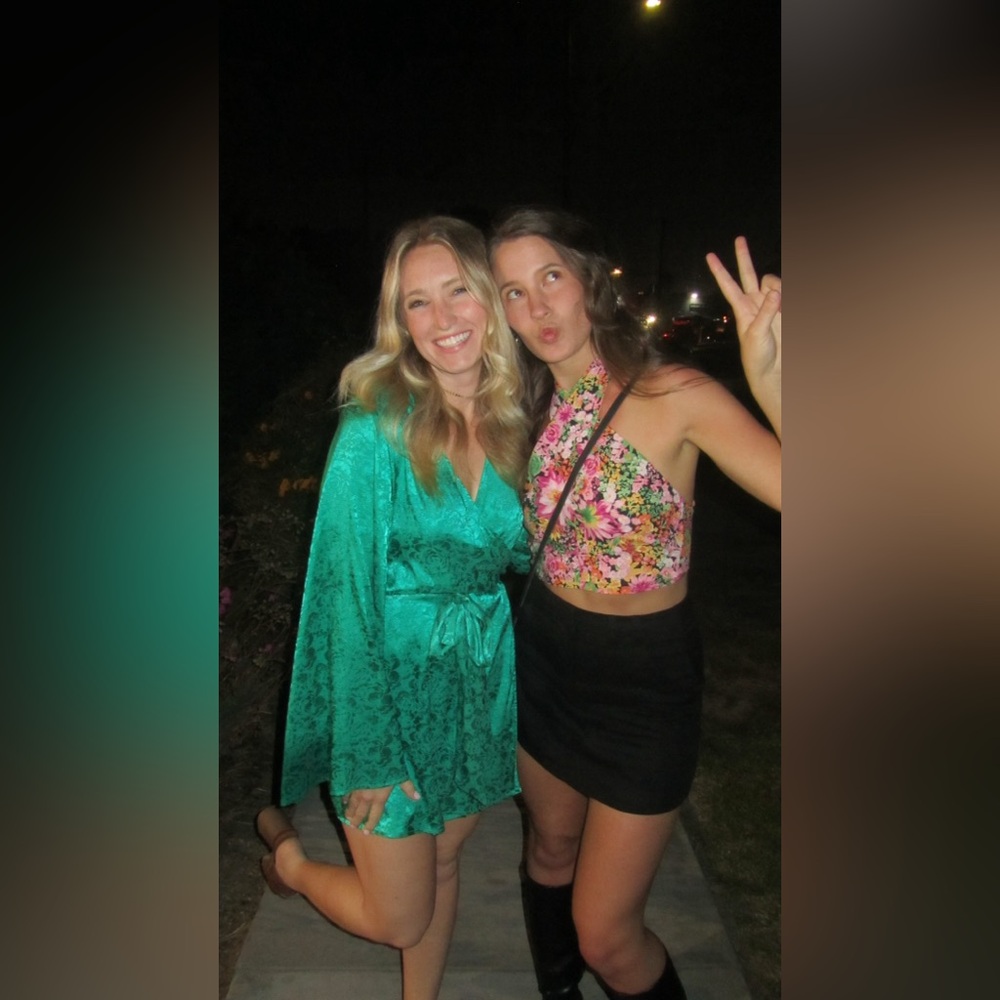 12th Tribe Teal Wrap dress